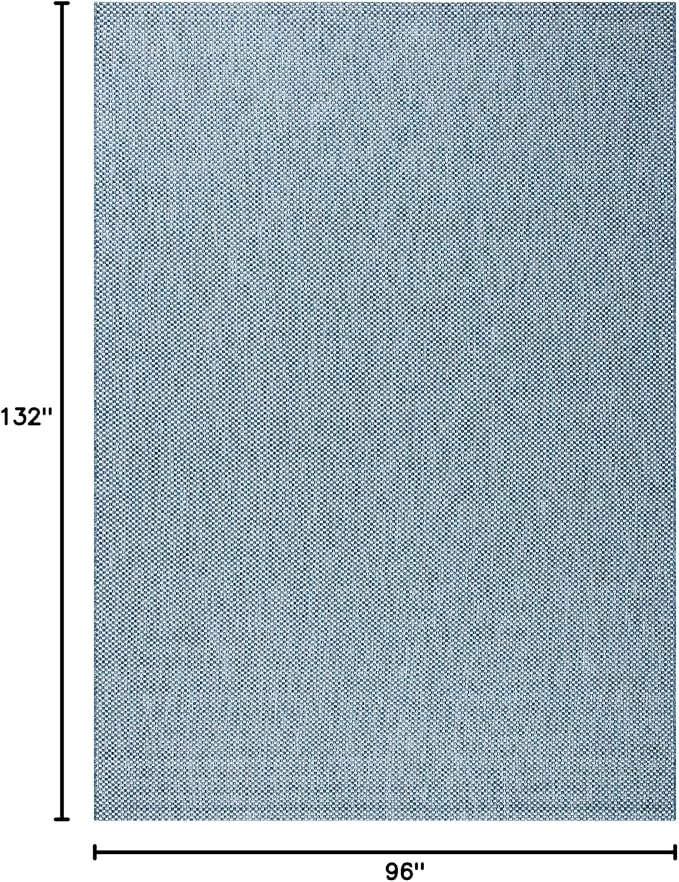SAFAVIEH Courtyard Collection Area Rug - 8' x 11', Navy & Grey, Non-Shedding & Easy Care, Indoor/Outdoor & Washable-Ideal for Patio, Backyard, Mudroom (CY8521-36821)