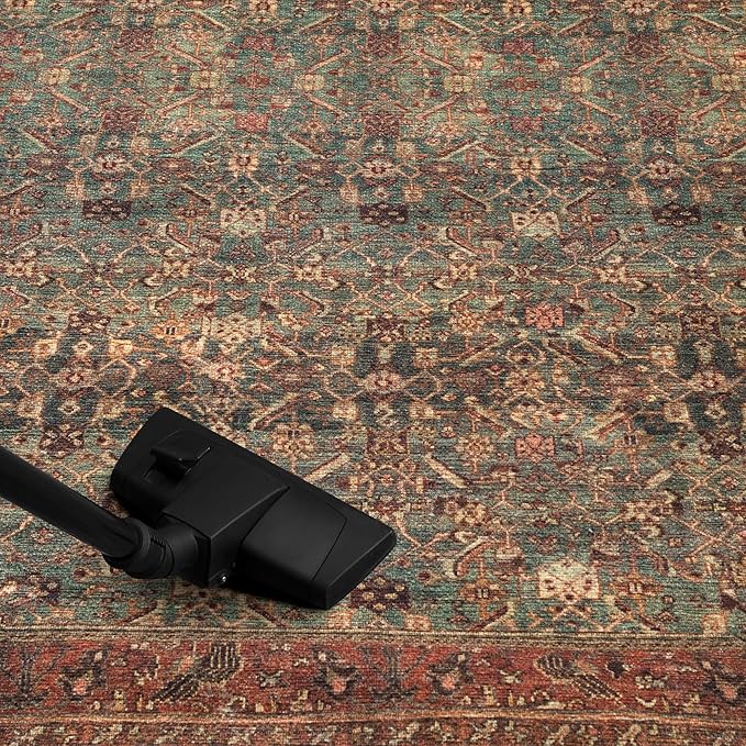 Keen Home Design 2x10 Rug - Machine Washable Runner Rug with Non-Slip Backing, Ideal for Hallway, Entryway, Kitchen, Laundry Room - Vintage, Easy Clean, Durable, Low Pile Rug - (2'6" x 10')