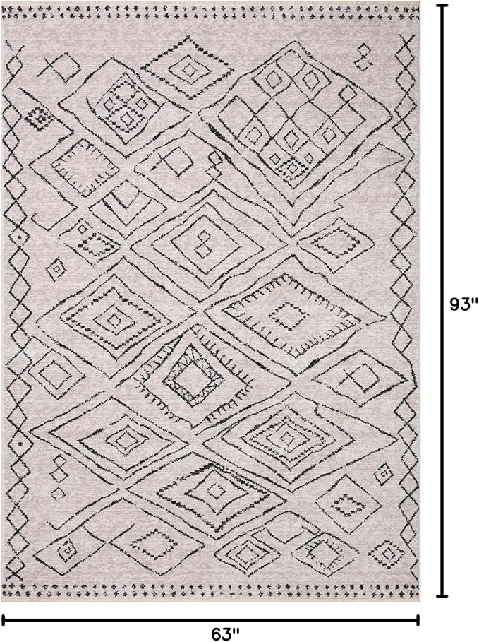 Loloi II Vance Collection VAN-06 Dove/Charcoal 5'-3" x 7'-9" Area Rug