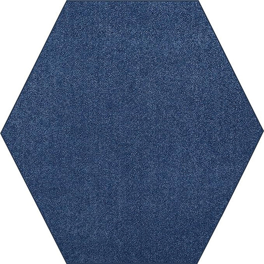 Solid Color Area Rugs Royal Blue - 5' Hexagon, Indoor, Stain & Fade Resistant, Perfect for Living Room, Bedroom, Dining Room, Entryway, Doorway, Pet & Kids Friendly Rug, Wedding, Made in USA
