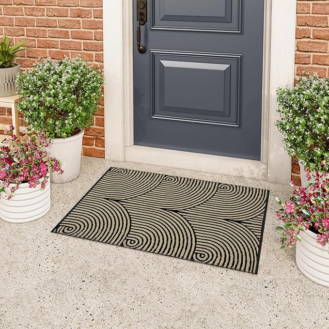 Tiffasea Indoor Door Mats for Entryway, Washable Small Area Rug 2'x3' Reversible Entry Front Door Rug, Cotton Woven Modern Kitchen Rugs Boho Bathroom Rug Throw Rugs for Bedroom Porch