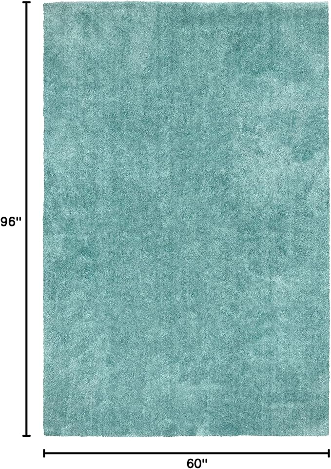 Garland Rug Room Size Bathroom Carpet 5 ft x 8 ft Sea Foam – Soft, Plush, Absorbent, Quick-Dry, Durable Unbound Edges for Easy Cutting