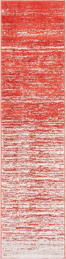 SAFAVIEH Adirondack Collection Runner Rug - 2'2" x 9', Orange & Grey, Modern Ombre Design, Non-Shedding & Easy Care, Ideal for High Traffic Areas in Living Room, Bedroom (ADR113P)