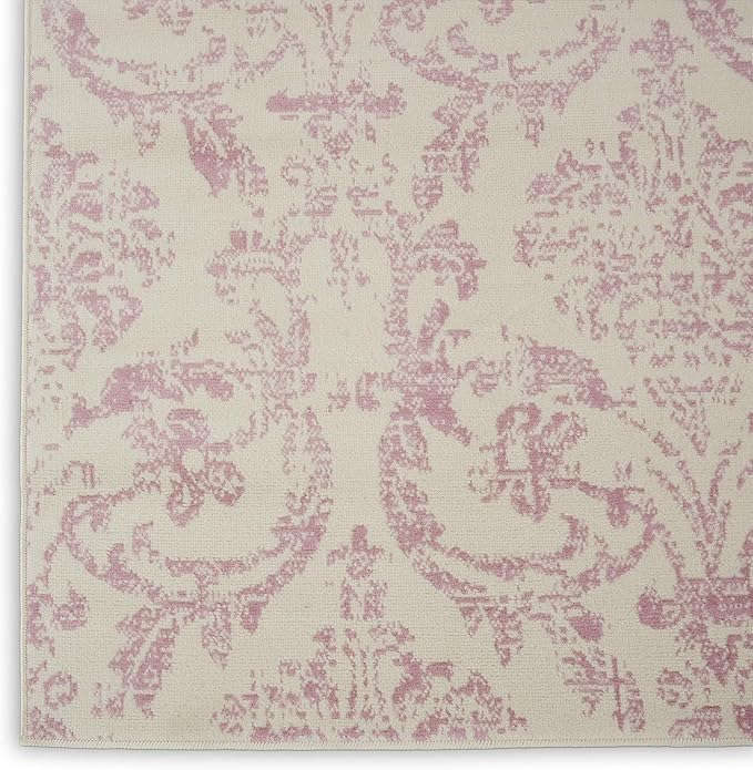 Nourison Jubilant JUB09, 7'10" x 9'10", Ivory Pink