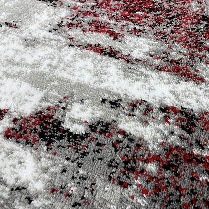 LUXE WEAVERS Modern Abstract Art Red 2x3 Area Rug