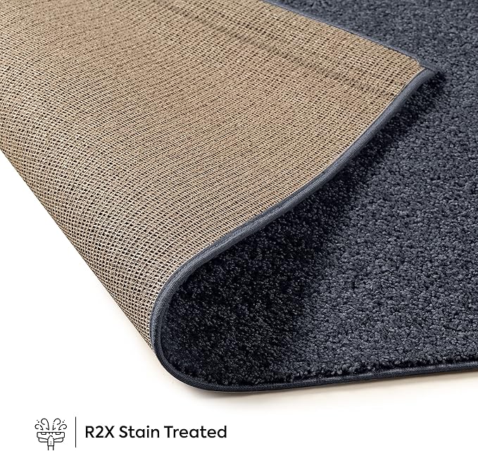Furnish my Place Modern Indoor/Outdoor Commercial Solid Color Rug - Petrol Blue, 2' x 28', Runner, Pet and Kids Friendly Rug. Made in USA, Area Rugs Great for Kids, Pets, Event, Wedding