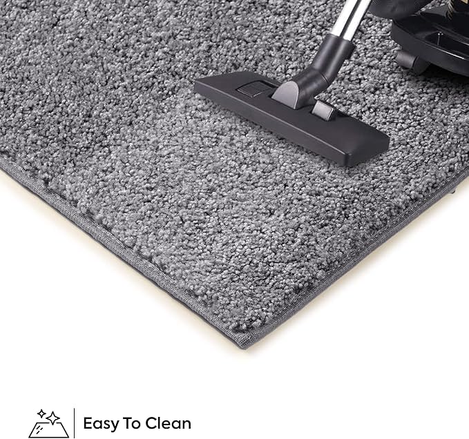 Furnish my Place Modern Indoor/Outdoor Commercial Solid Color Rug - Grey, 3' x 10', Runner, Pet and Kids Friendly Rug. Made in USA, Area Rugs Great for Kids, Pets, Event, Wedding