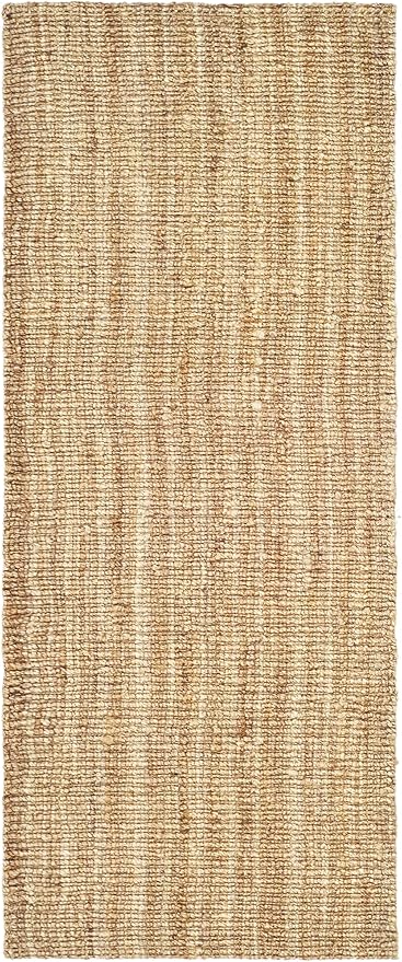 SAFAVIEH Natural Fiber Collection Runner Rug - 2' x 6', Natural, Handmade Chunky Textured Jute 0.75-inch Thick, Ideal for High Traffic Areas in Living Room, Bedroom (NF447A)