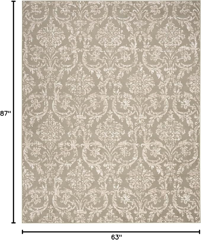 Nourison Jubilant Vintage Olive 5'3" x 7'3" Area -rug, Easy -cleaning, Non Shedding, Bed Room, Living Room, Dining Room, Kitchen (5x7)