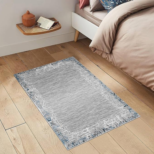 2x3 Small Entryway Rug Machine Washable Modern Abstract Printed Mat Soft Non Slip Area Rugs Indoor Stain Resistant Carpet for Front Entrance Kitchen Bathroom