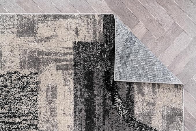 Rugshop Contemporary Abstract Circle Design Soft Runner Rug 2' x 7'2" Cream