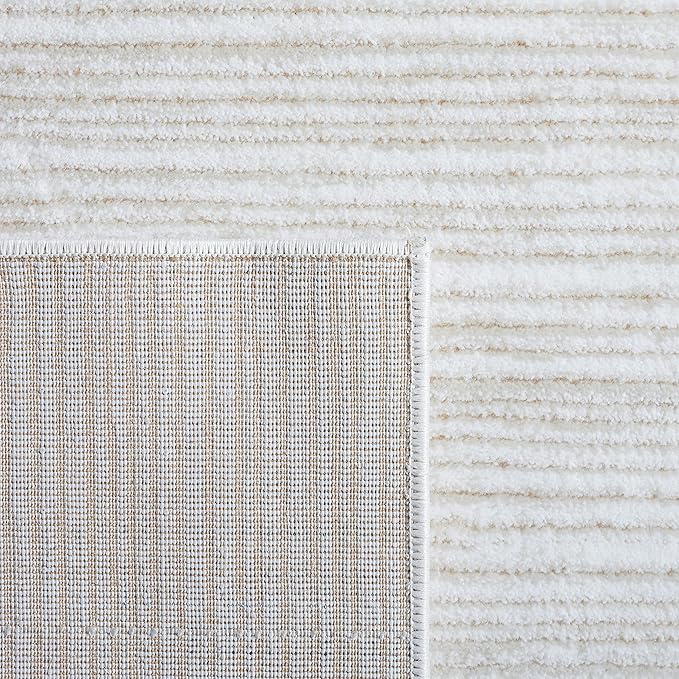 SAFAVIEH Vision Collection Runner Rug - 18' Runner, Ivory, Contemporary Design, Stain Resistant, Ideal for High Traffic Areas in Hallway, Bathroom & Kitchen (VSN606J-218)