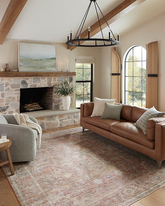 Loloi Magnolia Home by Joanna Gaines Millie Collection MIE-04 Sunset/Multi 2'-7" x 14', .25" Pile Height, Runner Rug