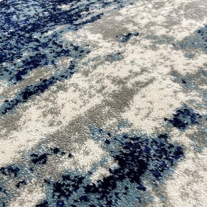 LUXE WEAVERS Modern Abstract Art Light Blue 2x3 Area Rug