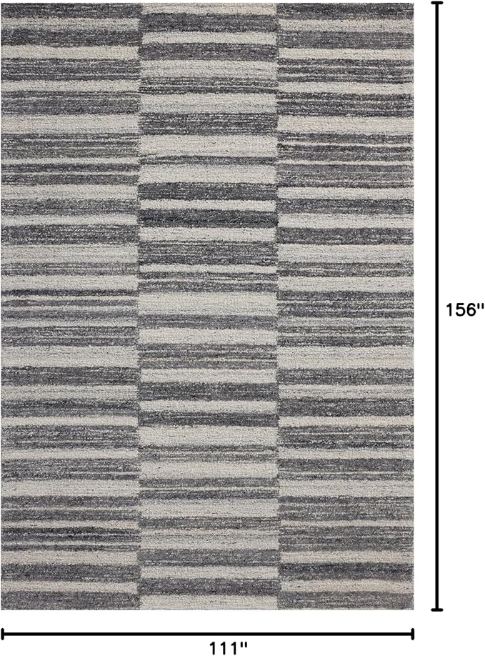Loloi Magnolia Home by Joanna Gaines Rae Collection RAE-02 Charcoal/Mist 9'-3" x 13' Area Rug