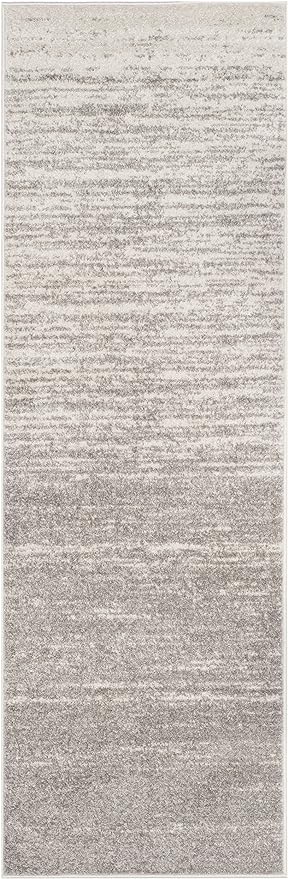 SAFAVIEH Adirondack Collection Runner Rug - 2'6" x 16', Light Grey & Grey, Modern Ombre Design, Non-Shedding & Easy Care, Ideal for High Traffic Areas in Living Room, Bedroom (ADR113C)