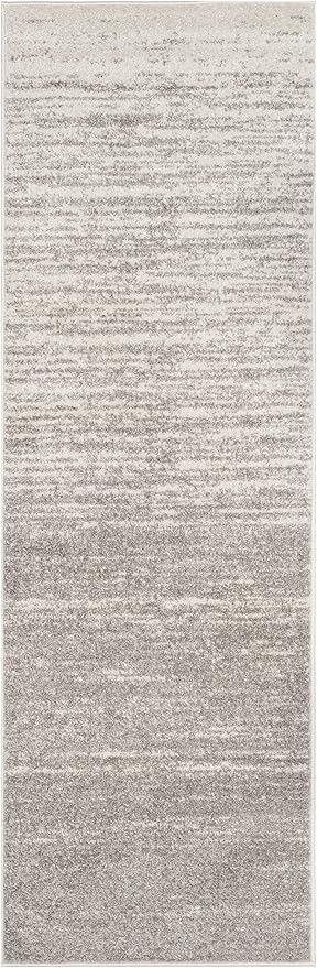 SAFAVIEH Adirondack Collection Runner Rug - 2'6" x 6', Light Grey & Grey, Modern Ombre Design, Non-Shedding & Easy Care, Ideal for High Traffic Areas in Living Room, Bedroom (ADR113C)