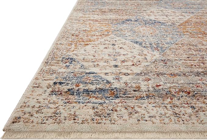 Loloi Sorrento Collection 9'-6" x 13'-1" Area Rug in Ivory/Multi - Vintage Inspired Patterned Area Rug, Unique Area Rug for Living Room, Bedroom, Dining Area