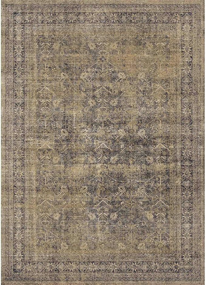 2x3 Brown Black Area Rug Washable Vintage Distressed Carpet Low Pile Entryway Door Mat Non Slip Indoor Soft Small Retro Entrance Throw Accent Rug Kitchen Bathroom Bedroom Dining Living Room