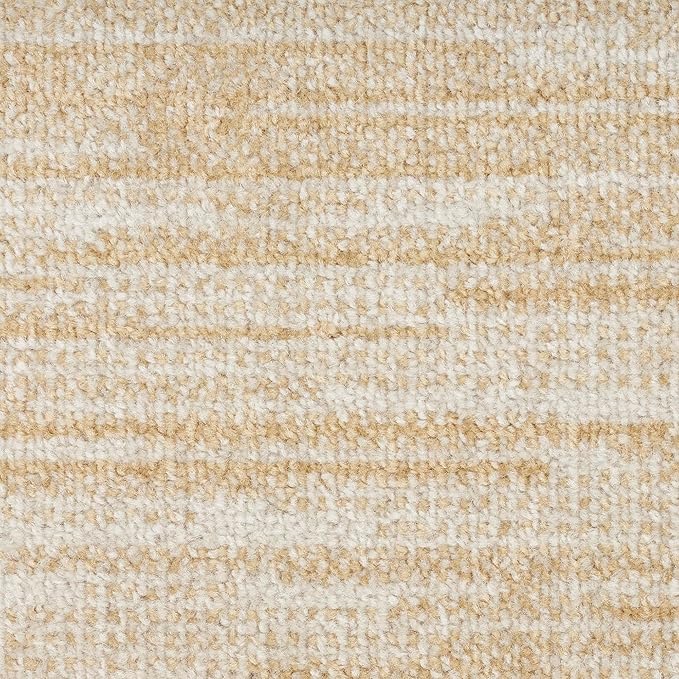 Nourison Essentials Indoor/Outdoor Ivory Gold 2'2" x 7'6 Area Rug, Easy Cleaning, Non Shedding, Bed Room, Living Room, Dining Room, Backyard, Deck, Patio (2x8)