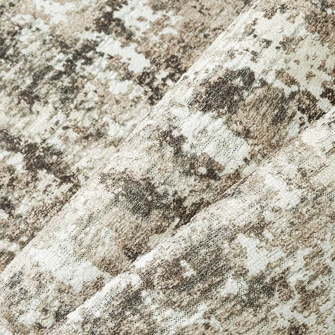 6x9 Rugs Machine WashableGray Large Area Rug 3D Textured Rug Abstract Low Pile Carpet Distressed Throw Aesthetic Rug Bedroom Living Room Office Dining Room Kitchen Laundry Room