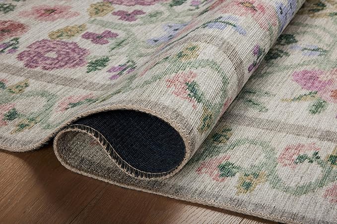 Loloi Rifle Paper Co. Rosa Collection RSA-01 Ivory 2'-0" x 5'-0" Accent Rug