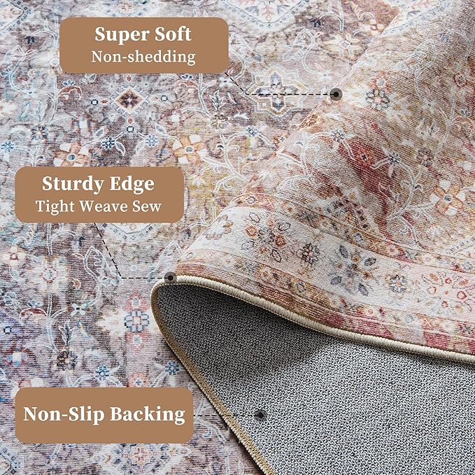 Non Slip Runner Rug, Kitchen Mat, 2x6 Washable Rugs, Runners For Hallways, Area Rug For Bedroom, Low Pile Soft Rugs, Kitchen Floor Mats, Slip Resistance, Durable Rug For Hallways, Bedroom, Kitchen