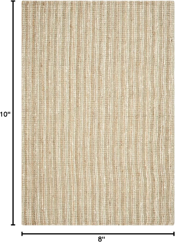 SAFAVIEH Natural Fiber Collection Area Rug - 8' x 10', Natural & Ivory, Handmade Chunky Textured Jute 0.75-inch Thick, Ideal for High Traffic Areas in Living Room, Bedroom (NF447N)