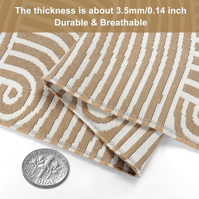 Tiffasea Washable Kitchen Rug 2'x4', Bathroom Runner Rug, Cotton Woven Entryway Rug Modern Area Rug Bedroom Runner Front Door Mat Indoor Outdoor Rugs for Laundry/Living Room