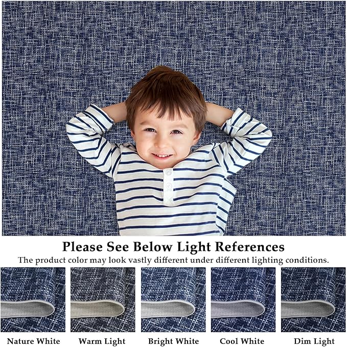2x6 Runner Rug Washable Kitchen Runner Rug Modern Abstract Runner Mat for Hallway Contemporary Solid Rug Non-Slip Foldable Aesthetic Accent Floor Carpet for Living Room Bedroom, Blue