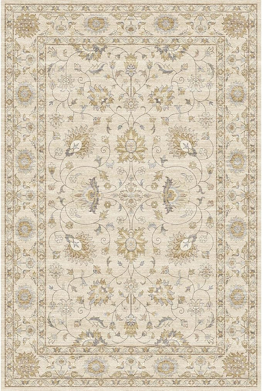 Area Rug 5x7 Rugs with Non Slip Backing Washable Area Rugs Home Decor Living Room Area Rugs 5x7, (Beige Gold, 5X7FT)……