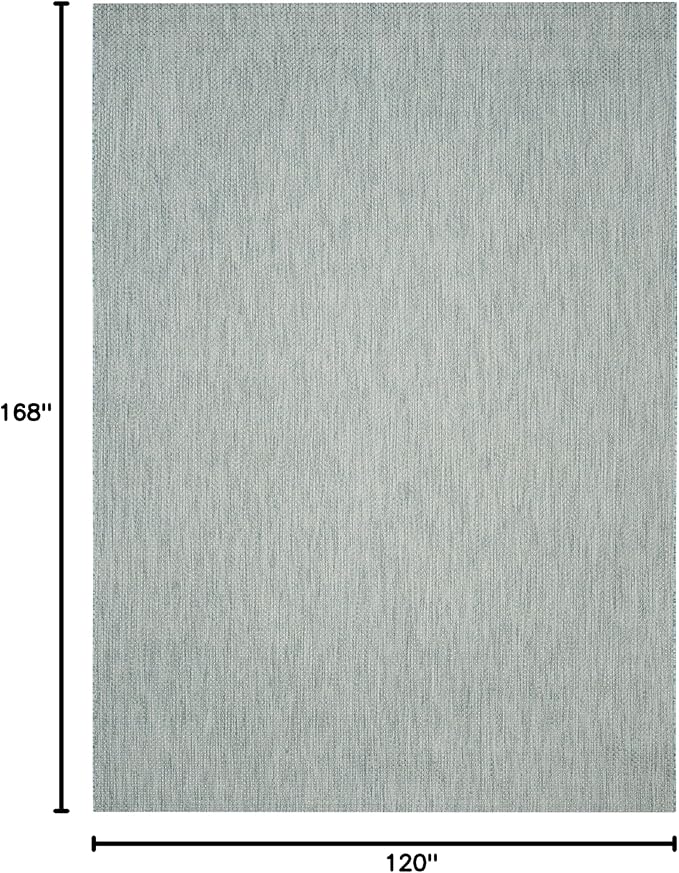 SAFAVIEH Courtyard Collection Area Rug - 10' x 14', Navy & Grey, Non-Shedding & Easy Care, Indoor/Outdoor & Washable-Ideal for Patio, Backyard, Mudroom (CY8521-37121)