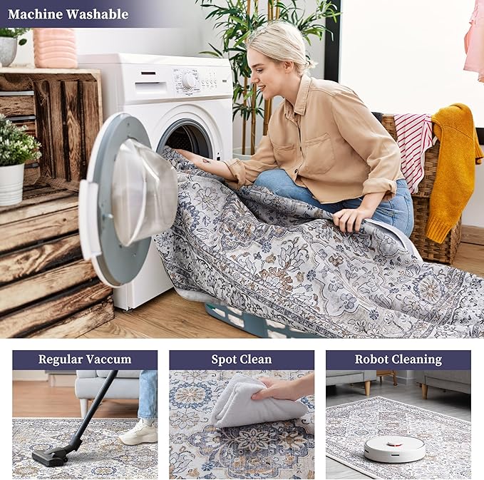 Non Slip Runner Rug, Kitchen Mat, 2x6 Washable Rugs, Runners For Hallways, Area Rug For Bedroom, Low Pile Soft Rugs, Kitchen Floor Mats, Slip Resistance, Durable Rug For Hallways, Bedroom, Kitchen