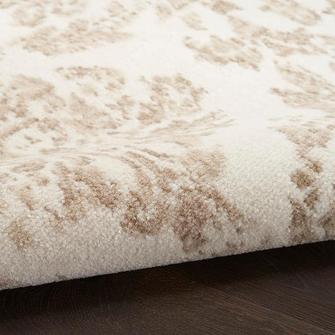 Nourison Jubilant Vintage Ivory Beige 7'10" x 9'10" Area Rug, Easy Clean, Non Shedding, Bed Room, Living Room, Dining Room, Kitchen (8x10)