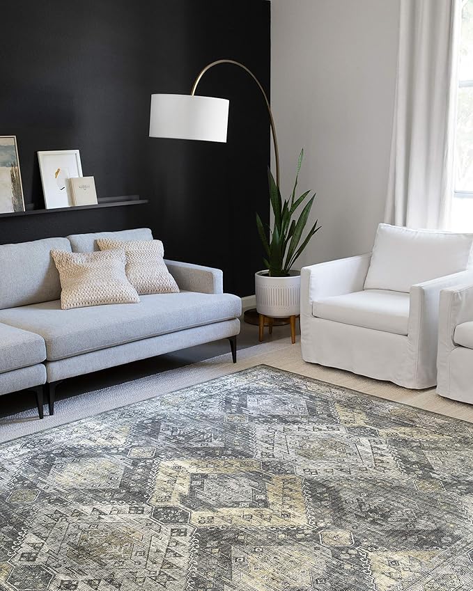 Loloi II Skye Collection SKY-09 Graphite/Silver 2'-6" x 12'-0" Runner Rug