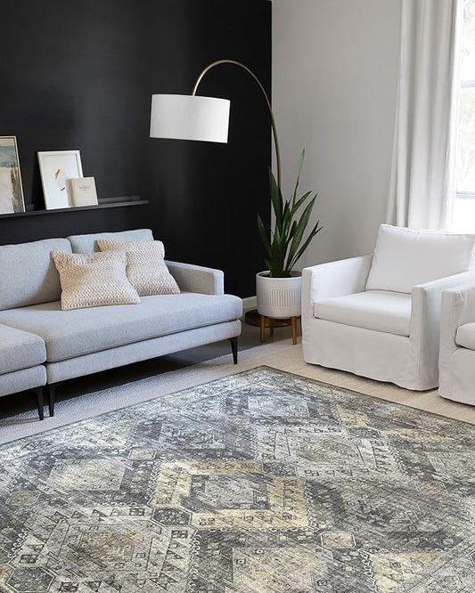 Loloi II Skye Collection SKY-09 Graphite/Silver 2'-6" x 7'-6" Runner Rug