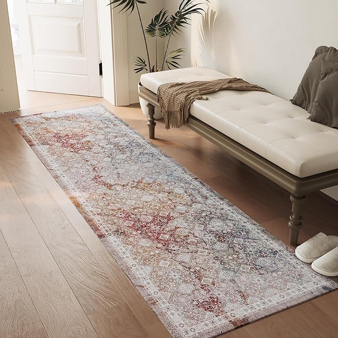 Non Slip Runner Rug, Kitchen Mat, 2x6 Washable Rugs, Runners For Hallways, Area Rug For Bedroom, Low Pile Soft Rugs, Kitchen Floor Mats, Slip Resistance, Durable Rug For Hallways, Bedroom, Kitchen