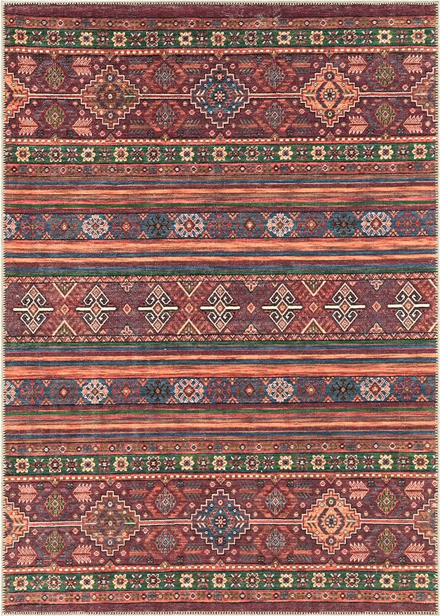 Keen Home Design 3x5 Rug - Machine Washable Entry Rug with Non-Slip Backing, Ideal for Enteryway, Kitchen, Bathroom, Laundry Room - Vintage, Easy Clean, Durable, Low Pile Rug - (3' x 5')