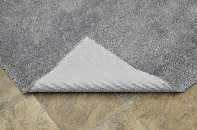 Garland Rug Room Size Bathroom Carpet 5 ft x 6 ft Platinum Gray – Soft, Plush, Absorbent, Quick-Dry, Durable Unbound Edges for Easy Cutting