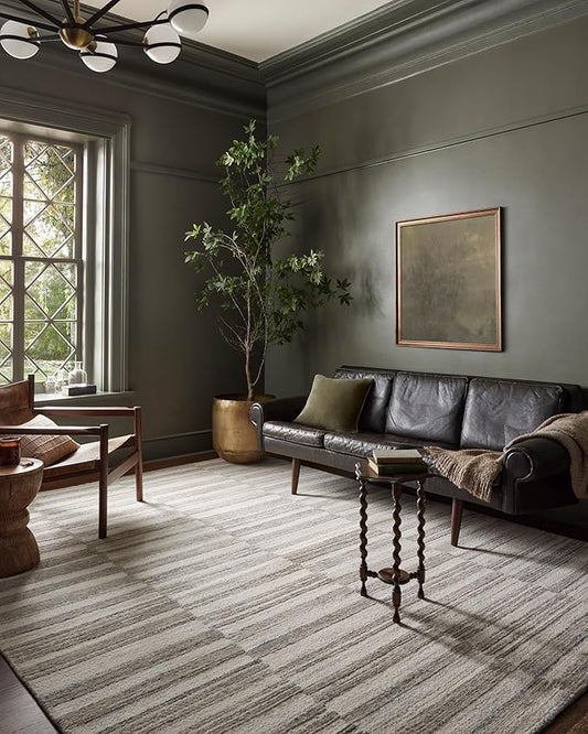 Loloi Magnolia Home by Joanna Gaines Rae Collection RAE-02 Stone/Ivory 2'-6" x 7'-6" Runner Rug