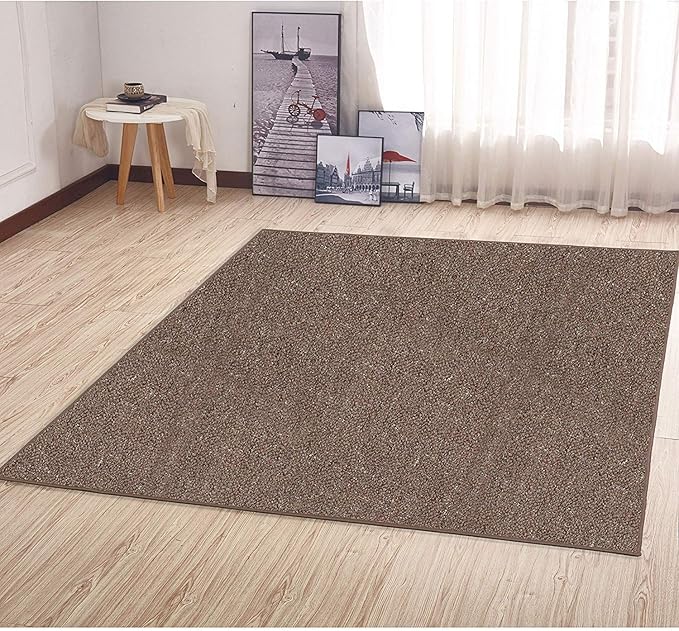 Ambiant Broadway Collection Pet Friendly Indoor Outdoor Area Rugs Brown - 2' Square, Stain & Fade Resistant, Easy Care, Pet & Kids Friendly, Made in USA, Perfect for Weddings & Everyday Use!