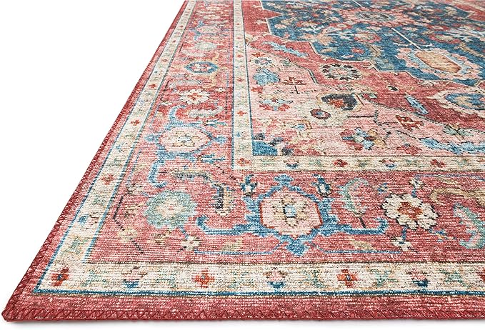 Loloi II Skye Collection SKY-05 Brick/Ocean 2'-6" x 10'-0" Runner Rug