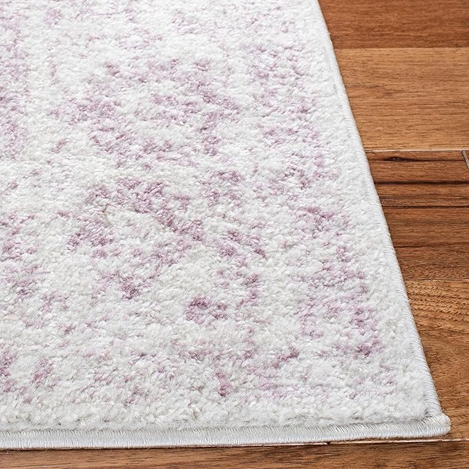 SAFAVIEH Adirondack Collection Runner Rug - 2'6" x 6', Ivory & Lavender, Oriental Distressed Design, Non-Shedding & Easy Care, Ideal for High Traffic Areas in Living Room, Bedroom (ADR109U)