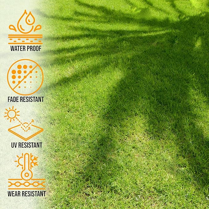 Sweet Home Stores Lifelike Artificial Grass Runner Rug 3x16 Indoor/Outdoor with Drainage Holes, Customizable Thick High Pile for Backyards, Patio, Bedroom Rug, 2'7" x 16'