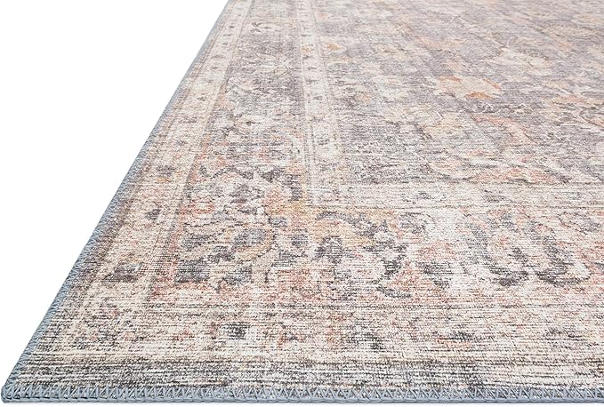 Loloi II Skye Collection SKY-01 Grey/Apricot 2'-6" x 12'-0" Runner Rug