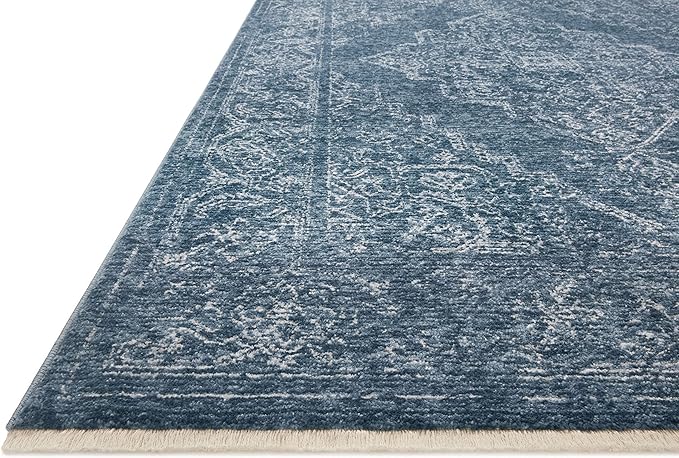 Loloi II Vance Collection VAN-03 Denim/Cream 2'-7" x 12'-0" Runner Rug