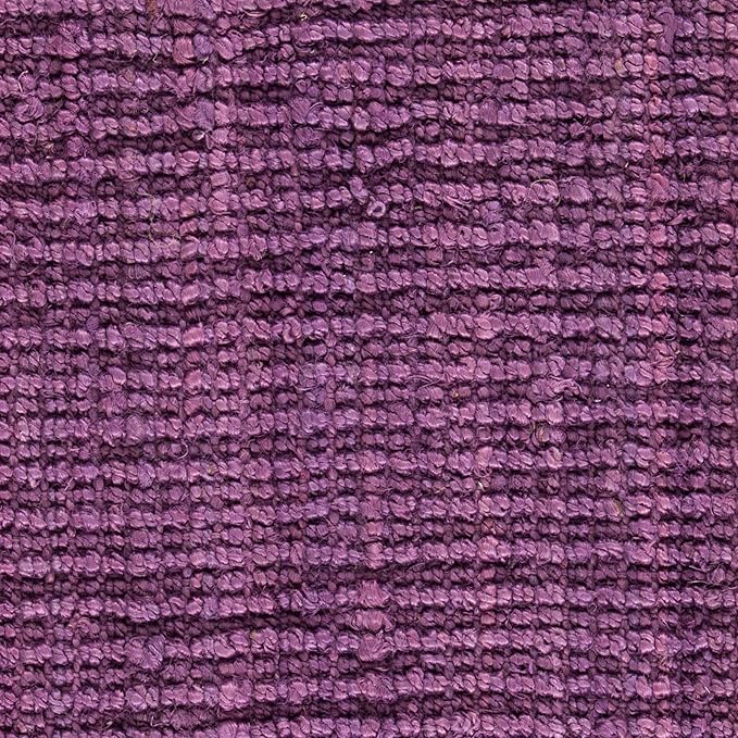 SAFAVIEH Natural Fiber Collection Runner Rug - 2'6" x 8', Purple, Handmade Chunky Textured Jute 0.75-inch Thick, Ideal for High Traffic Areas in Living Room, Bedroom (NF447B)