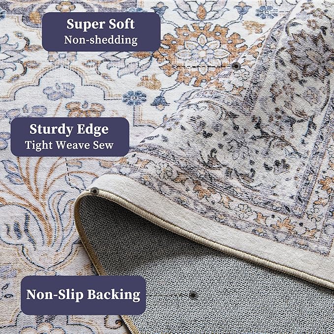Non Slip Runner Rug, Kitchen Mat, 2x6 Washable Rugs, Runners For Hallways, Area Rug For Bedroom, Low Pile Soft Rugs, Kitchen Floor Mats, Slip Resistance, Durable Rug For Hallways, Bedroom, Kitchen