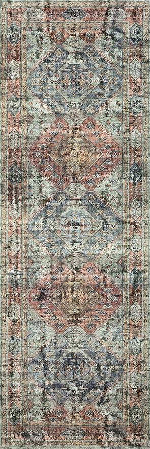 Loloi II Skye Collection SKY-06 Apricot/Mist 2'-6" x 7'-6" Runner Rug