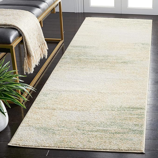 SAFAVIEH Adirondack Collection Runner Rug - 2'6" x 6', Ivory & Gold, Modern Abstract Design, Non-Shedding & Easy Care, Ideal for High Traffic Areas in Living Room, Bedroom (ADR112D)